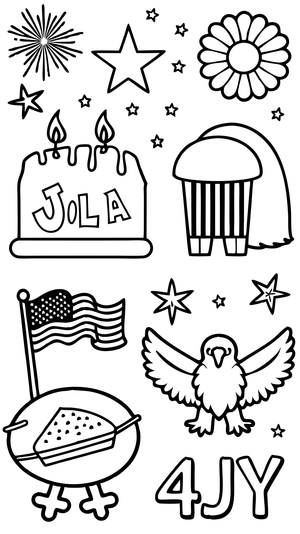 4th of july coloring page